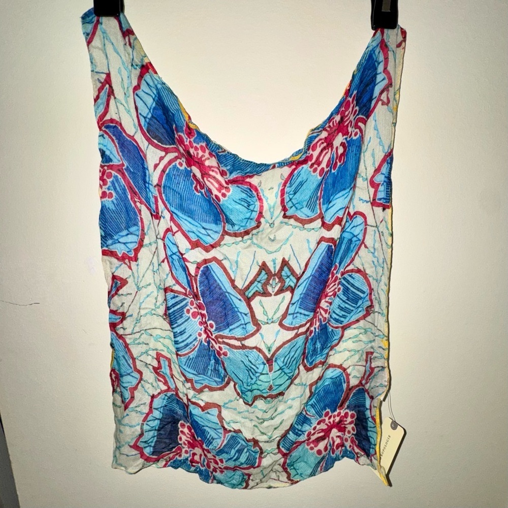 NWT Anthropologie Blooming Hibiscus 🌺 Bandana Scarf